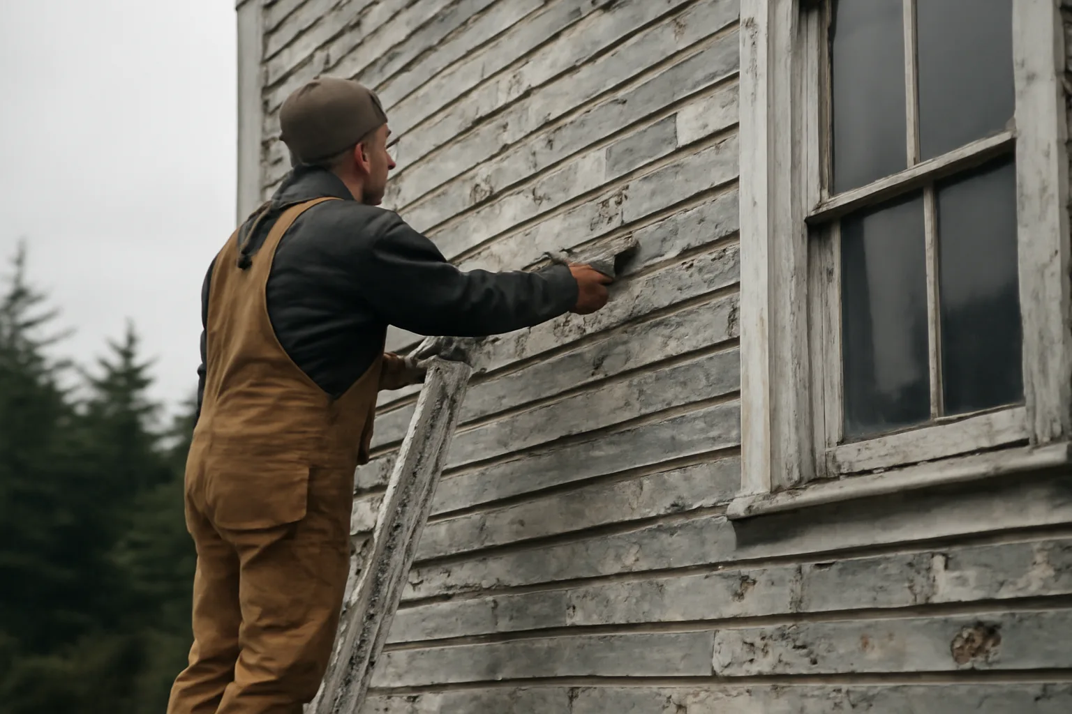 Renovator scraping pre-1978 home for lead RRP renewal in Alaska scene