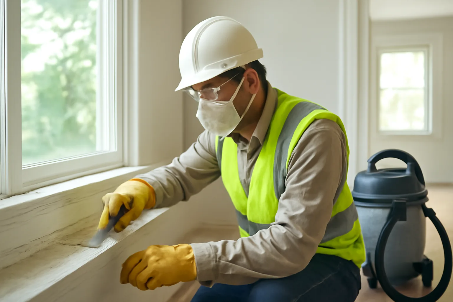 Contractor performing lead-safe renovation on a pre-1978 Connecticut home.