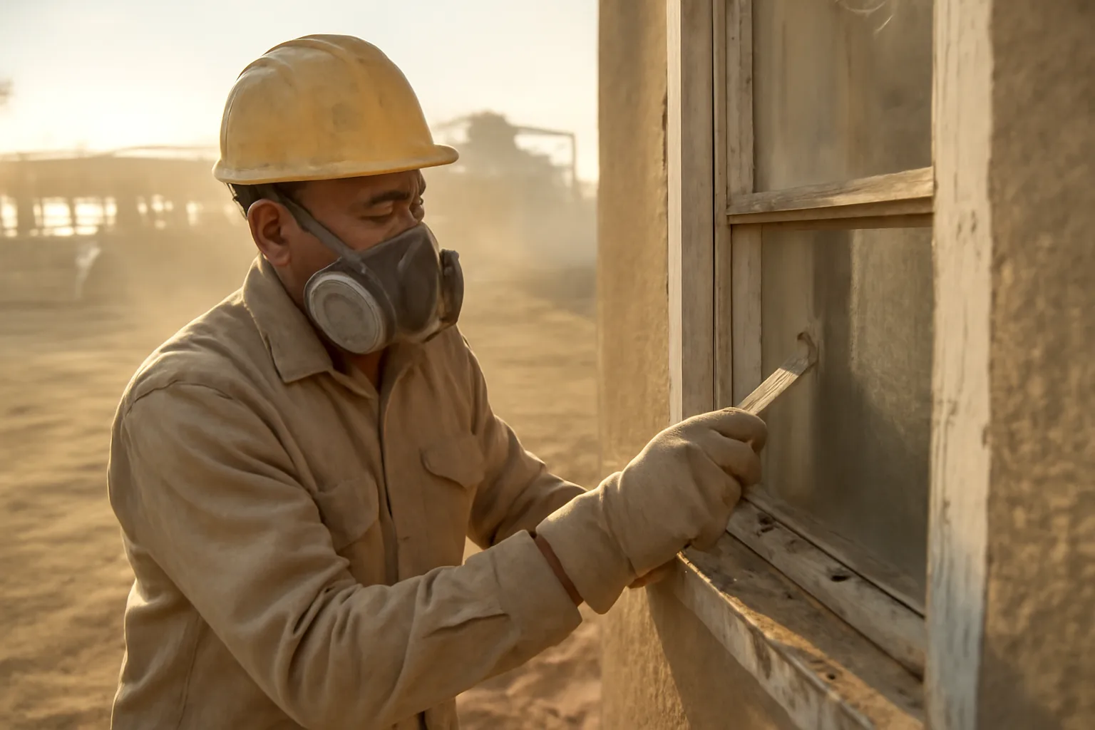 Contractor doing lead-safe renovation work in Arizona.