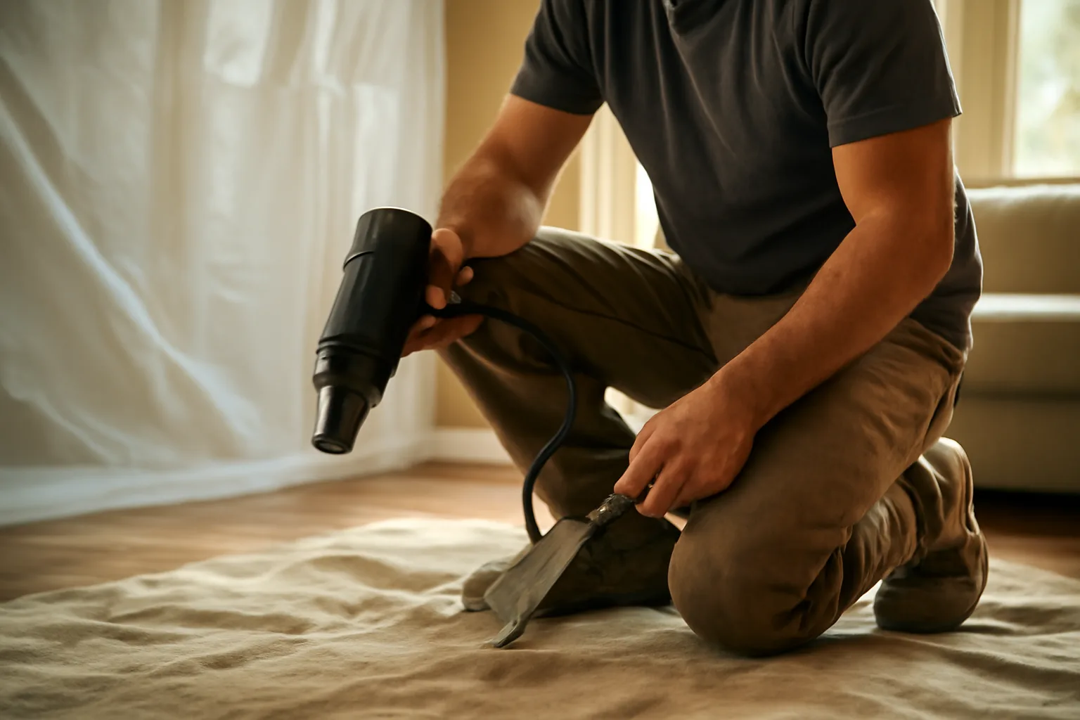 Contractor doing lead-safe renovation in a Colorado home